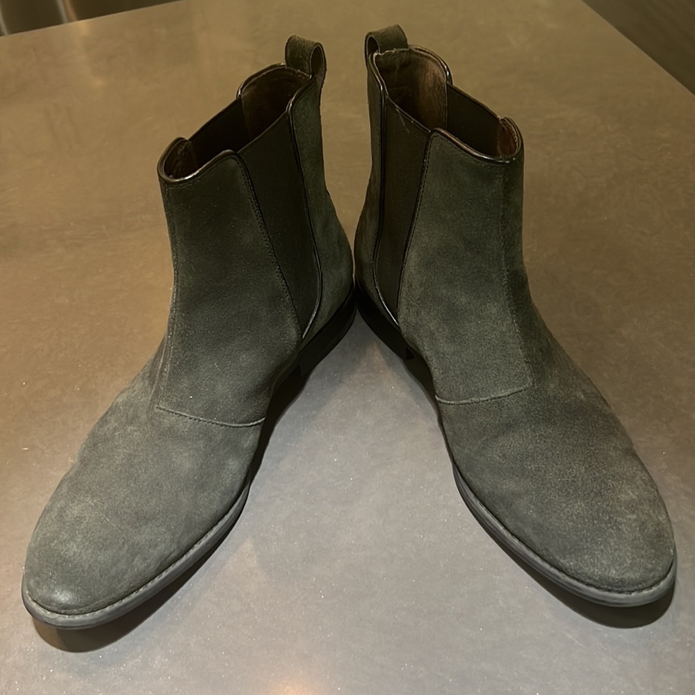 John Varvatos Grey Suede Chelsea Boots 11M